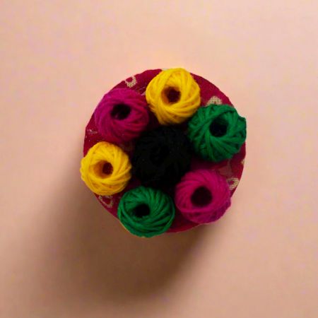 Colourful Bandhani Printed Adjustable Fabric Finger Ring